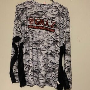 Gillz Men's Long Sleeve Performance Shirt - Black and Gray